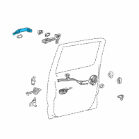 OEM 2006 Toyota Tacoma Handle, Outside Diagram - 69211-AE020-J5