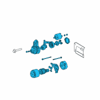 OEM 1998 Hyundai Elantra Starter Assembly Diagram - 36100-23061