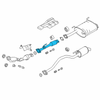 OEM 2017 Nissan NV200 Front Exhaust Tube Assembly Diagram - 20020-3LM0A