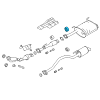 OEM Nissan NV200 Mounting-Exhaust, Rubber Diagram - 20651-3LM0A