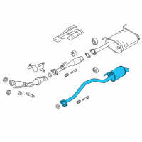 OEM 2013 Nissan NV200 Exhaust Tube Assembly, Rear Diagram - 20050-3LM0A