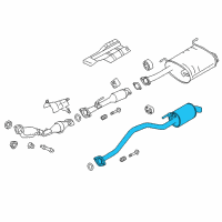 OEM 2017 Nissan NV200 Exhaust Tube Assembly, Rear Diagram - 20050-3LM0A