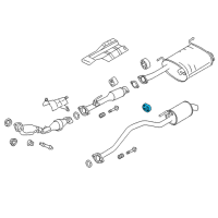 OEM Nissan Mounting-Exhaust, Rubber Diagram - 20651-3LM1A