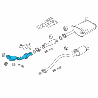 OEM Nissan Front Exhaust Tube Assembly Diagram - 20010-3LM0A