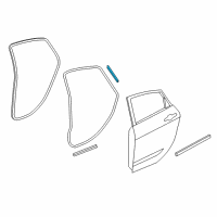 OEM 2014 Dodge Dart Seal-Rear Door Diagram - 68154600AC