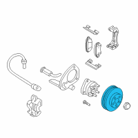 OEM Saturn Relay Front Brake Rotor Diagram - 88964169