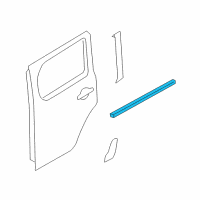 OEM 2011 Nissan Cube MOULDING - Rear Door Outside, LH Diagram - 82821-1FA0A