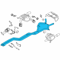 OEM 2012 BMW 335i Catalytic Converter With X-Section Diagram - 18-30-7-604-099