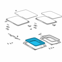 OEM 1997 Toyota RAV4 Weatherstrip, Removable Roof Diagram - 63251-42010