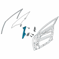 OEM 2019 Hyundai Kona Front Driver Side Door Window Regulator Diagram - 82403-J9000