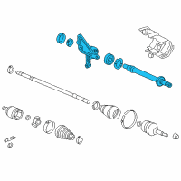 OEM Honda Accord Crosstour Shaft Assembly, Half Diagram - 44500-TP6-A00