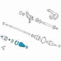 OEM 2019 Acura RLX Boot Set, Inboard Diagram - 44017-T2B-A01