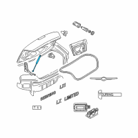 OEM 2004 Chrysler Sebring PROP/GAS-Deck Lid Diagram - 5056203AD