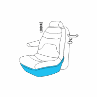 OEM 2004 Dodge Caravan Seat Cushion Pad Diagram - ZE381D5AA