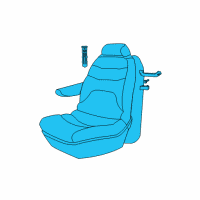 OEM Chrysler Town & Country Front Seat Cushion Diagram - 1AM911D5AB