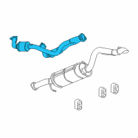 OEM 2009 Hummer H2 3Way Catalytic Convertor Assembly (W/ Exhaust Manifold P Diagram - 20854456