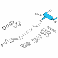 OEM BMW 340i Rear Muffler Diagram - 18-30-8-650-847