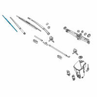OEM 2006 BMW X3 Wiper Blade Co-Drivers Side Diagram - 61-61-3-427-726