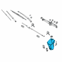 OEM 2009 BMW X3 Washer Fluid Reservoir Front Diagram - 61-66-3-403-212