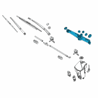 OEM 2007 BMW X3 Linkage Wiper System Diagram - 61-61-7-051-669