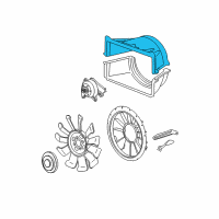 OEM 2006 GMC Sierra 2500 HD Upper Shroud Diagram - 20801144