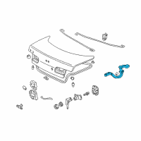 OEM 1995 Acura Integra Hinge, Driver Side Trunk Diagram - 68660-ST8-000ZZ