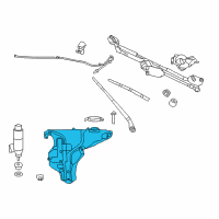 OEM Dodge Challenger Reservoir-Windshield Washer Diagram - 68125524AA