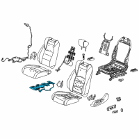 OEM 2020 Honda Accord Heater, Left Front Seat Cushion Diagram - 81534-TVA-A31