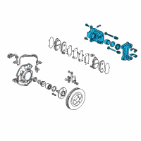 OEM 2004 Honda S2000 Caliper Sub-Assembly, Right Front (Reman) Diagram - 45018-S2A-003RM