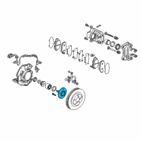 OEM 2007 Honda S2000 Hub Assembly, Front Diagram - 44600-S2A-000