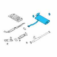 OEM Kia Main Muffler Assembly Diagram - 287003W750