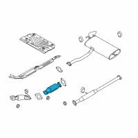 OEM 2012 Kia Sportage Catalytic Converter Assembly Diagram - 289602G780