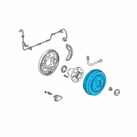 OEM 2004 Honda Civic Drum, Rear Brake Diagram - 42610-S6A-G00