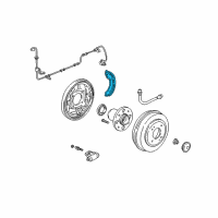 OEM Honda Civic Shoe B, Left Rear Brake Diagram - 43155-S6A-J02