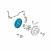 OEM 2005 Honda Civic Plate, Right Rear Brake Back Diagram - 43110-S5B-A52