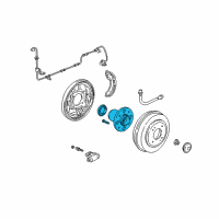 OEM 2004 Honda Civic Bearing Assembly, Rear Hub Unit Diagram - 42200-S5A-008