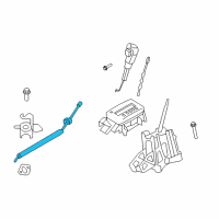 OEM Mercury Mariner Shift Control Cable Diagram - AL8Z-7E395-A