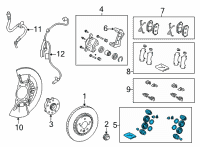 OEM 2022 Lexus NX450h+ CYLINDER KIT, FR DIS Diagram - 04478-42030