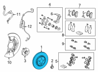 OEM Lexus NX450h+ DISC, FR Diagram - 43512-78020