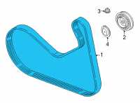 OEM 2022 BMW 745e xDrive Ribbed V-Belt Diagram - 11-28-9-455-973