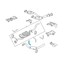 OEM 2010 Ford Explorer Sport Trac Tailpipe Bracket Diagram - 6L2Z-5260-BA