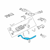 OEM Ford Explorer Sport Trac Tailpipe Diagram - 8A2Z-5A212-A