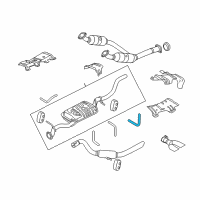 OEM 2008 Mercury Mountaineer Muffler Rear Bracket Diagram - 6L2Z-5260-AA