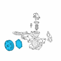 OEM 2017 GMC Yukon XL Water Pump Diagram - 12692045