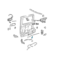 OEM 1999 Oldsmobile Silhouette Handle Asm-Rear Side Door Inside <Use 1C5L*Black Diagram - 10404436