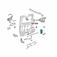 OEM 2007 Saturn Relay Rear Side Door Lock Assembly Rear Diagram - 10347140