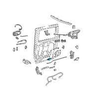 OEM 1997 Chevrolet Venture Rear Sliding Door-Lock Actuator Motor Left Diagram - 12367233