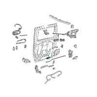 OEM 1997 Oldsmobile Silhouette Rear Sliding Door-Lock Actuator Motor Left Diagram - 12367233