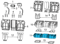 OEM 2021 Jeep Grand Cherokee L FOAM-SEAT CUSHION Diagram - 68458623AD