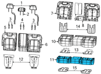 OEM Jeep Grand Cherokee L FOAM-SEAT CUSHION Diagram - 68458623AD